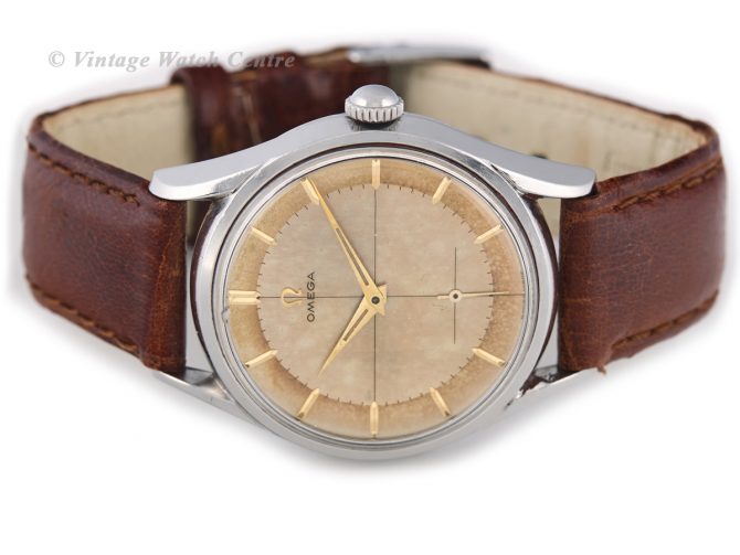 Omega Cal.266 Original Two-Tone Crosshair Dial 1955 36.5mm Oversize (6)