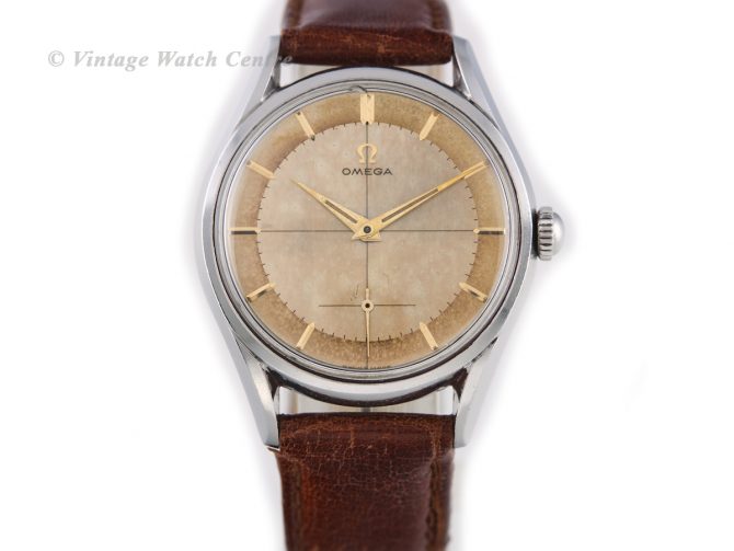 Omega Cal.266 Original Two-Tone Crosshair Dial 1955 36.5mm Oversize (4)