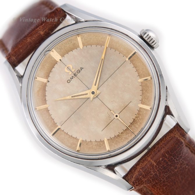 Omega Cal.266 Original Two-Tone Crosshair Dial 1955 36.5mm Oversize (9)