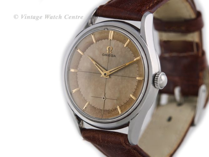 Omega Cal.266 Original Two-Tone Crosshair Dial 1955 36.5mm Oversize (5)