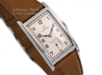 Omega Cal.17T 14ct Curvex Steel Case, 1936 - hover