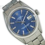 Rolex Oyster Perpetual Date Ref.1500 1967 Blue Dial mobile navigation (1)