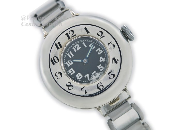 Rolex Half Hunter Sterling Silver 1917 (1)