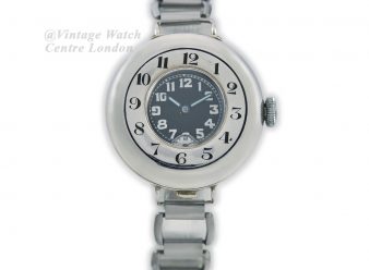 Rolex Half Hunter Sterling Silver 1917