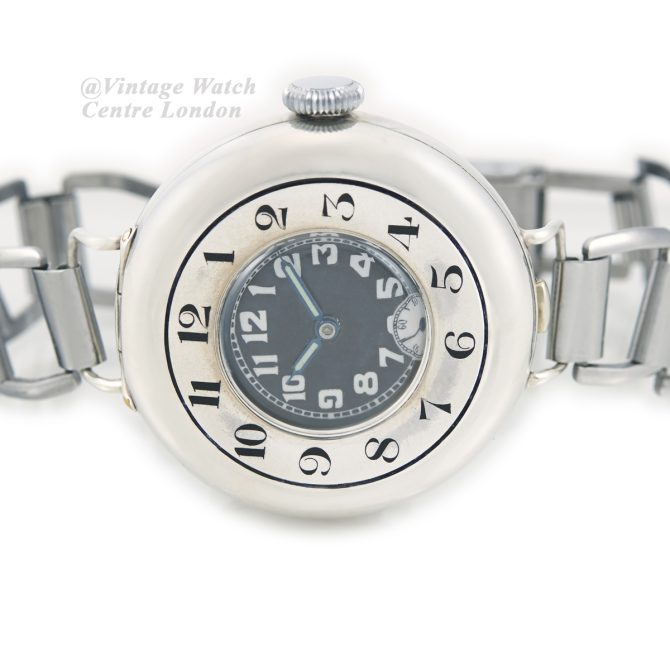 Rolex Half Hunter Sterling Silver 1917 (15)