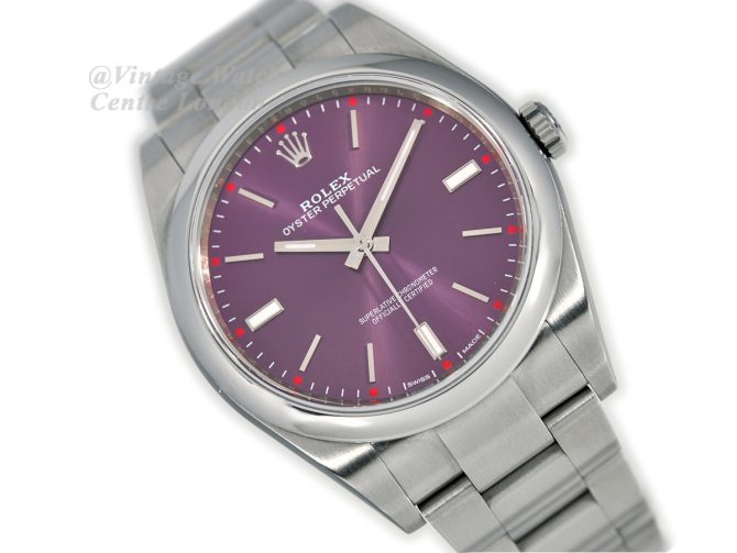 Rolex Oyster Perpetual 39 Red Grape Box & Papers 2018 (1)