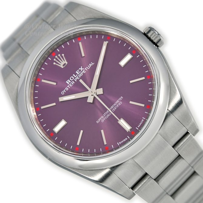 Rolex Oyster Perpetual 39 Red Grape Box & Papers 2018 (10)