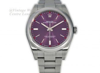 Rolex Oyster Perpetual 39 Red Grape Box & Papers 2018