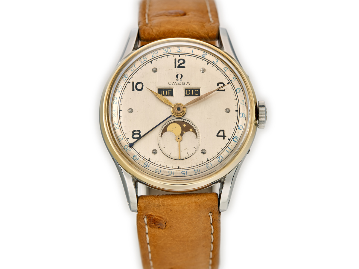 Omega Triple Date Moonphase Cosmic 1947 Vintage Watch Centre