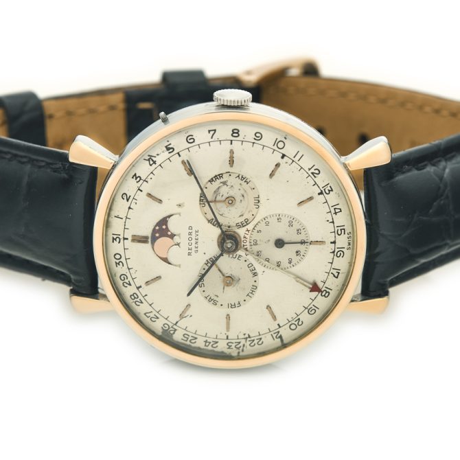 Record Datofix Moonphase Cal.106 c1959 (6) (navigation)