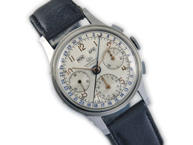 Wakmann Triple Calendar Chronograph c1958 (2)